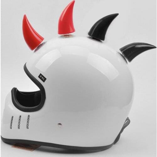 2Pcs Luminous Helmet Motorcycle Decoration Devil Horn with Lamp Universal Motocross Off Road Helmets Motorbike Headwear Sucker