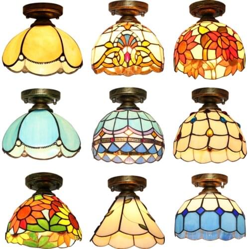 Tiffany Color Small Ceiling Light Aisle Balcony Room Ceiling Light Nordic LED Light Modern Led Ceiling Lights