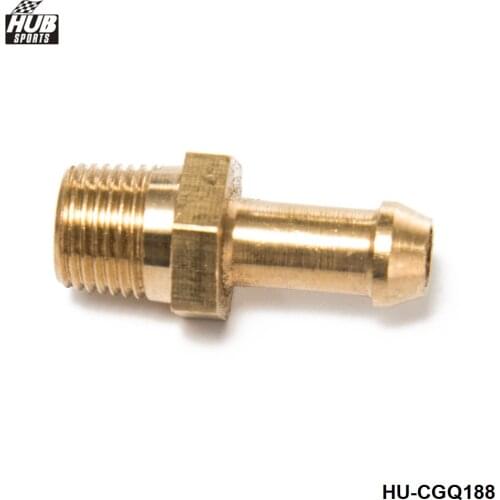 Turboc Compressor Brass Boost Nipple 1/8"Male NPT Hex Hose Barb Fitting HU-CGQ188