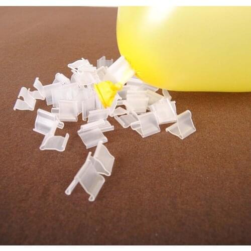 Ynaayu Wholesale price 100pcs/lot V Shape Balloon Sealing Clip Transparent Balloon Buttons Birthday Wedding Party Supply