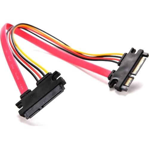 0.3M 22Pin SATA Male to 7+15 Pin Female Serial ATA SATA Cable Data Power Combo Hard drive Extension Cable Connector