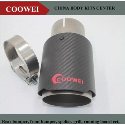 1PCS ID: 63mm OD: 89mm Stainless Steel Exhaust Pipe Muffler Carbon Fiber Exhaust Tip Universal Exhaust Tip