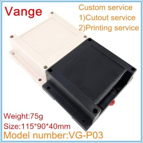 1pcs/lot industrial control project box 115*90*40mm one side design ABS plastic instrument housing case for PLC electrical PCB