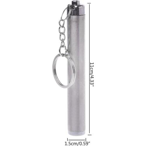 100 Lumens AAA Battery Powered Stainless Steel Mini Pen Light LED Flashlight