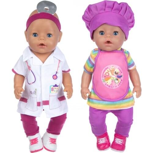 2021 New Career Suits Doll Clothes Fit For 43cm born baby Doll clothes reborn Doll Accessories