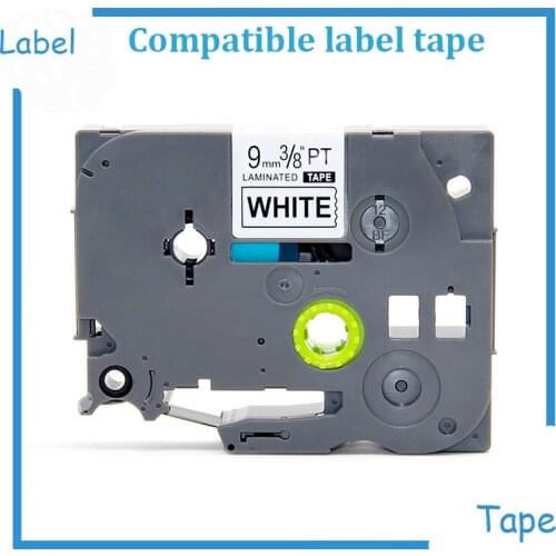 20pk/lot Brother tze tz tape 9mm black on white tz221 tz-221 tze 221 tze-221 for brother P-Touch printer PT-7100/PT-2730VP