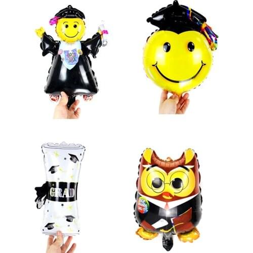 50pcs 16inch Graduated Party Foil Balloons Graduate Doctor Good Luck Students Congrats Decoration Doctoral school balls