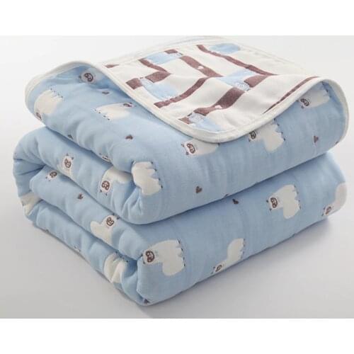 6 Layers 100% Muslin Cotton Baby Blankets for Newborn Baby Swaddling Baby Newborn Products Milestone Blanket Swaddle Set Newborn