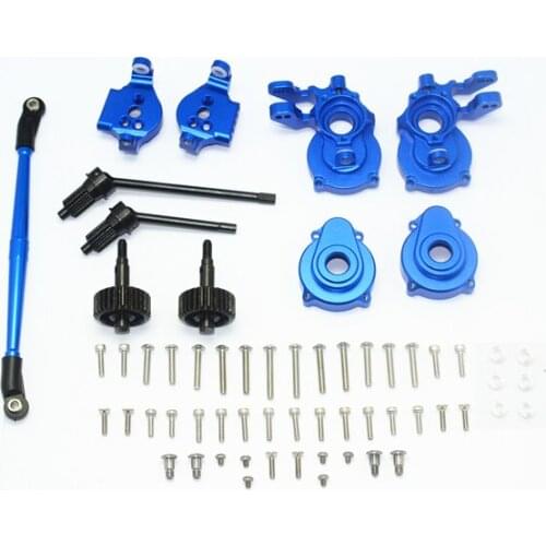 Aluminum Front Knuckle Arm +Steering Tie Rod +Drive Shaft Set For 1/10 Traxxas TRX-4 RC Car