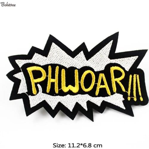 Cotton Fabric Size 11.2*6.8 cm Iron Patches Embroidered Badges Stickers Appliques for Cloth Jackets Bags Sewing Supplies