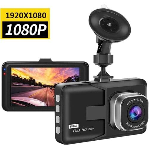 HD 1080P Dash Cam Car DVR 3 Inch Video Recorder Cycle Recording Night Vision Wide Angle Driving G Sensor Dashcam Video Registrar