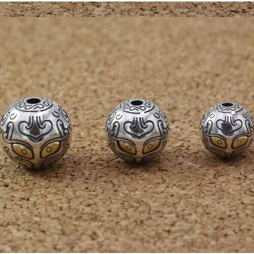 Handmade 925 Silver Oriental Beast Beads Sterling Fengshui Good Luck Beads Solid Silver Lucky Animal Symbol Beads DIY bracelet