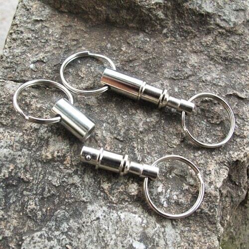 Key Chain Outdoor Tactical EDC Key Ring Car Carabiner Climbing Double Key Ring Locking Hanging Padlock Camping Hiking Survival