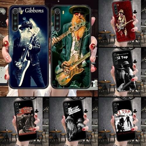 Dusty Hill ZZ Top Phone Case For Xiaomi Redmi Note 7 8 9 10 7A 8T 9A 9T 9S 10S Pro black silicone back tpu hoesjes painting