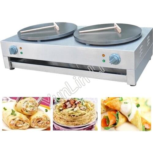 Double Plates Electric Crepe Maker 400mm Double Pancake Maker Commercial Pancake Baking Machine FYA-2