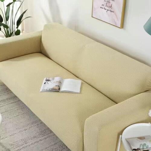 Polar Fleece High Elastic Sofa Dust Proof Cover Solid Color All-inclusive Sofa Cover Anti-slip Couch Covers for Living Room