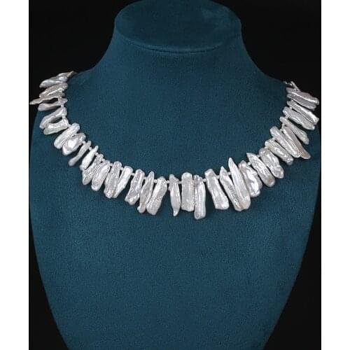 Hot Sale Wholesale Different Designs Natural Real Biwa Pearl Necklaces