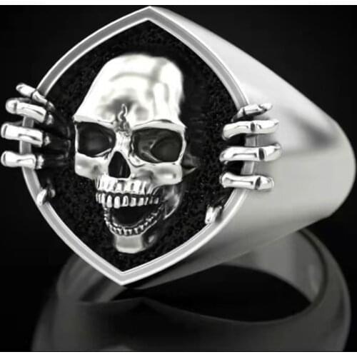 New Neo-Gothic Style Antique Skull Unisex Finger Ring Punk Women/Men Rings Vintage Party Personality Accessories Jewelry кольца