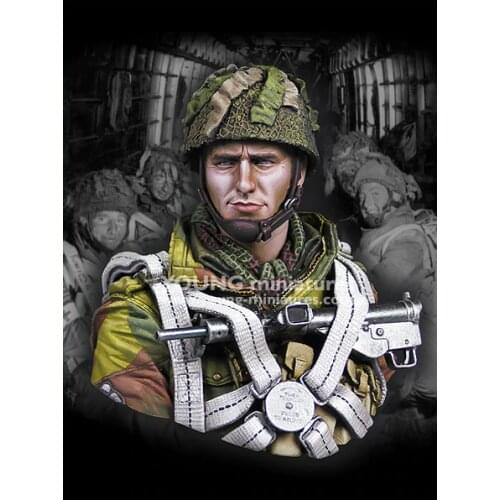 1/10 British Paratrooper Operation Market Garden 1944 Resin Figure Bust GK Military subject matter WWII Uncoated No colour