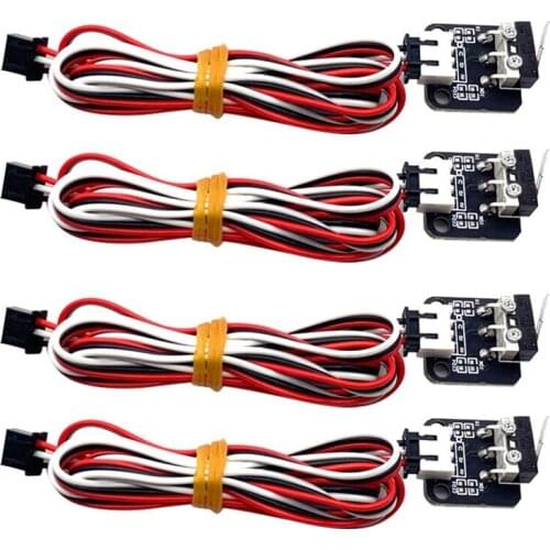 3D Printer Limit Switch 4 Pcs Mechanical Switch Module with 3 Pins Suitable for Ramps Reprap CR-10 Parts and Accessories