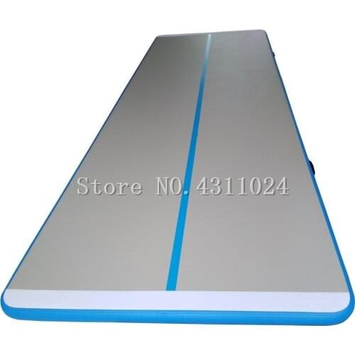 Air Tumbling Mat Inflatable Tumbling Mat Gymnastics 5m Blue Inflatable Gym Mat Air Tumbling Track for Home Use and Training