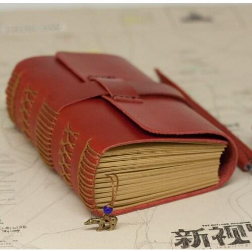 Handmade Leather Diary notebook Retro Notepad Stationery Kraft