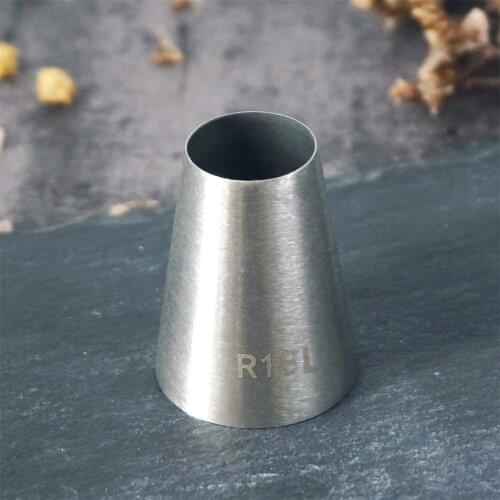 #R18L Round Piping Nozzles Large Size Pastry Icing Tips Cup Cake Chocolate Baking Decorating Tools Stainless Steel