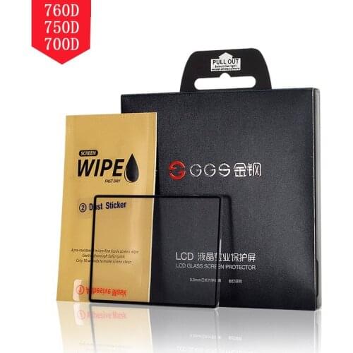 LARMOR GGS IV 0.3mm Self-Adhesive Optical Tempered Glass LCD Screen Protector for Canon 650D 700D 750D 760D DSLR Camera