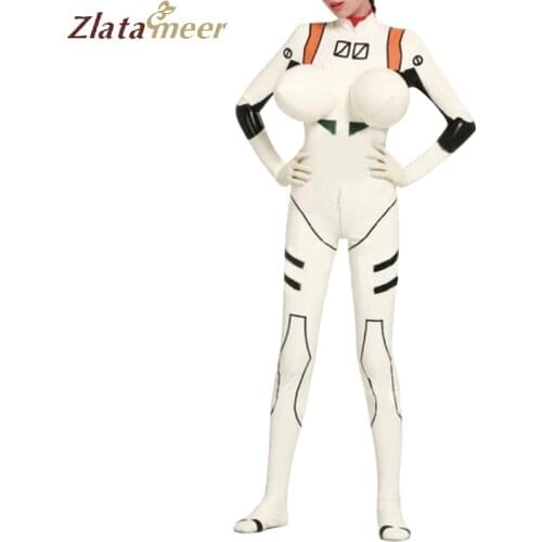 Latex Inflatable Breast Catsuit Sexy Latex Cat Suit Tights for Women Bodysuit LC024