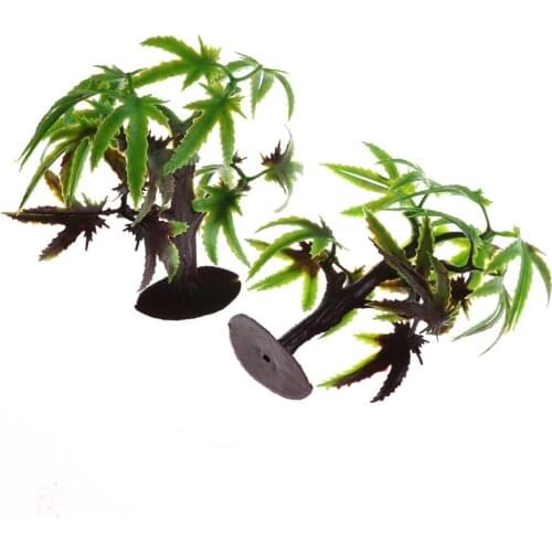 2pcs Mini Tree Fairy Garden Miniatures Micro Landscape Maple Tree Crafts Garden Terrarium Ornaments Home Decor