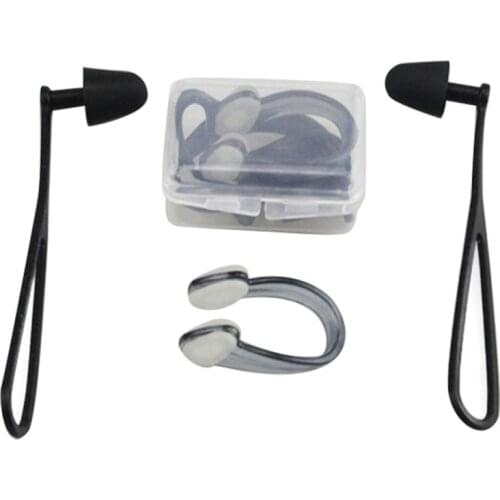 Soft Silicone Swimming Set Waterproof Nose Clip + Ear Plug Ear Plug Useful Swimming Accessories4fz