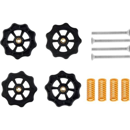 4pcs Upgraded Big Hand Twist Auto Leveling Nut Spring Screw Kit M4 for CR10 CR10S Mini Ender3 3D Printer Accessories 85DC