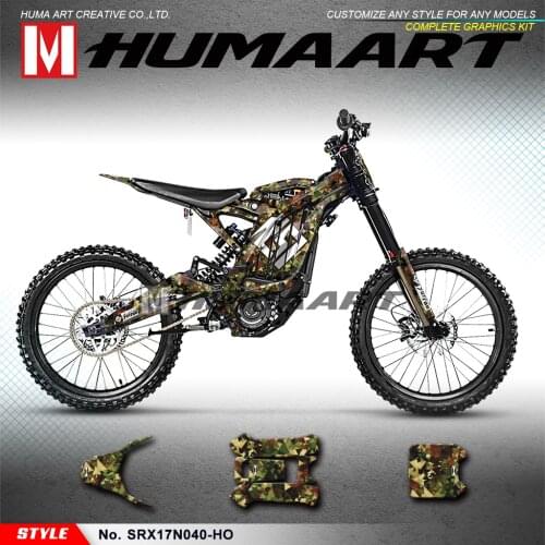 HUMARRT Team Stickers Motorcycle Graphics for Sur-Ron Light Bee X S Electric Bike Style No. SRX17N040-HO, Camouflage