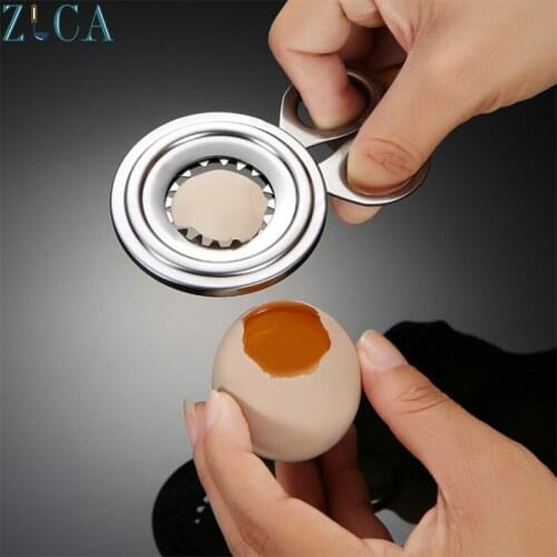 ZLCA Egg Scissors Slicer Boiled Cooked Opener Stainless Steel Eggshell Topper Snipper Mini Clipper Kitchen Tools Gadgets for Egg