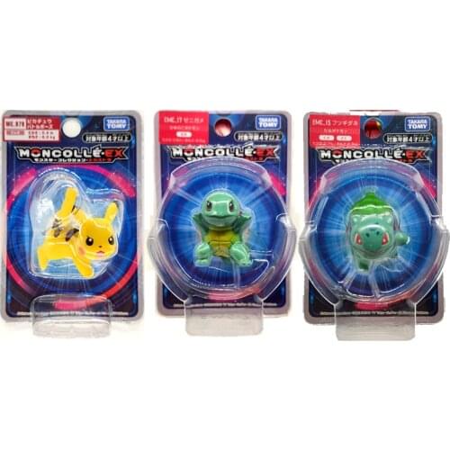 Genuine TAKARA TOMY Capsule Machine Doll Pokemon Pikachu Action Figure Box Toy Hand Model Cake Decoration Ornaments Anime Gift