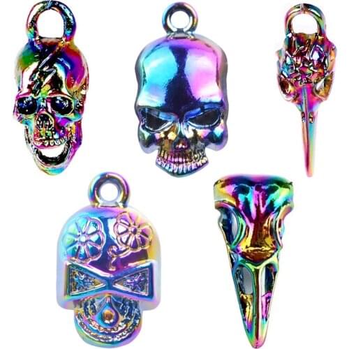 5pcs Sull Head Charm Steampunk Pendant Charms For Jewelry Making DIY Supplies Necklace Earrings Accessories Handmade Components