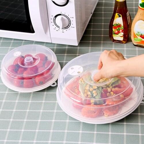 23CM Microwave Cover Translucent Standard Design Heating Preservation Sealed Storage Food Fruit Vegetables Cover Kitchen Tool