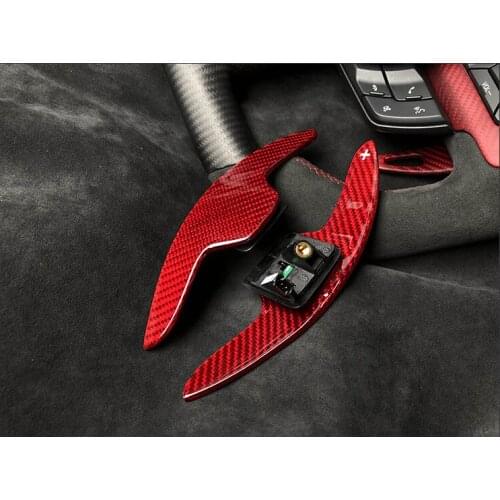 Fit for Cadillac ATS CT6 carbon fiber shift knob gear shift paddle lever gear head handball