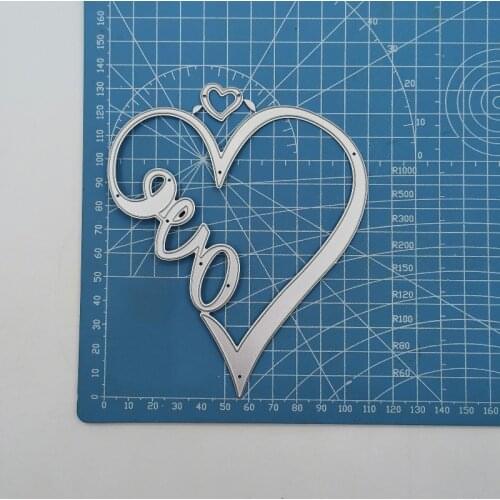 DIY Heart Arts Love Craft Dies ValentineS Day Metal Cutting Dies Love Stencil For Album Stamp Paper Card Embossing Craft Decor