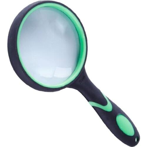 Green 10 Times Portable Handheld High Definition Reading Magnifier Glass Eye Loupe Lens Reading Book Maps Newspaper Loupe T5UC