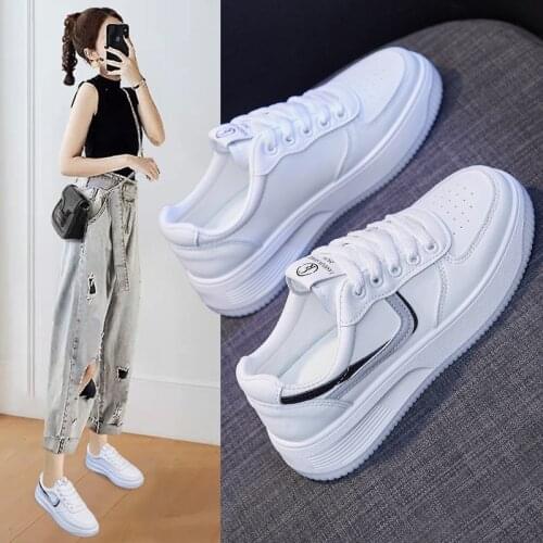 White Shoes Women 2021 New Spring Running Shoes Women Platform Shoes Slip on Flats Loafers Shoes Sneakers Women Trainers