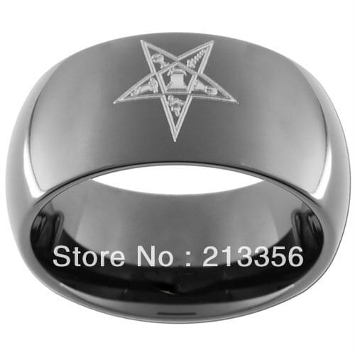 10PCS/LOT FREE SHIPPING!USA WHOLESALES CHEAP PRICE 8MM WOMEN&MENS HIS/HER BLACK DOME MASTER MASONIC FREEMASON TUNGSTEN RINGS