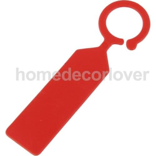 100pcs PP Tags Greenhouse Gardening Plant Ring Hanging Nursery Labels Red