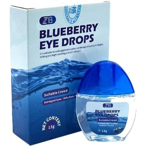 13g Blueberry Eye Drop Relieves Red Eyes Discomfort Blurred Vision Dry Itchy Eyes Clean Detox Care Dressing
