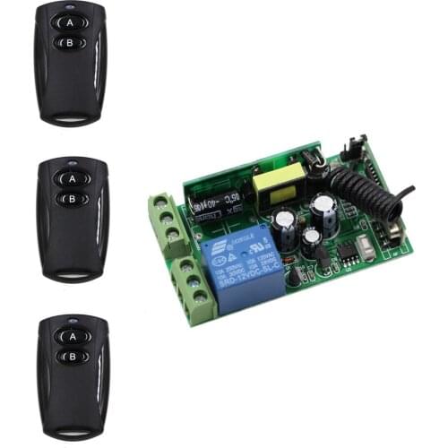 AC85-250V 1CH Relay Wireless Remote Switch Remote Control Light Switch 1 CH 1CH 10A Receiver Transmitter For LED Lamp Door Gate
