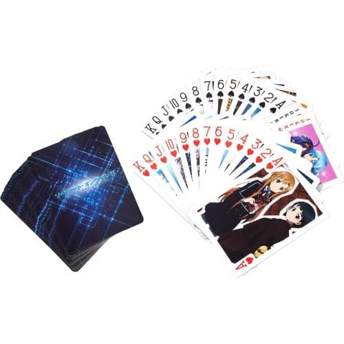Anime JK Sword Art Online Anime Playing Cards Paper Poker Cards