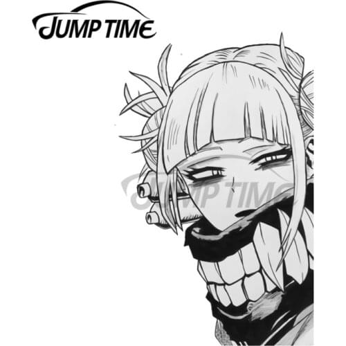 JumpTime 13 x 5.8cm For Toga Himiko Car Truck Decal Bumper Window Vinyl Car Stickers 3D Sticker Waterproof DIY Car Assessoires