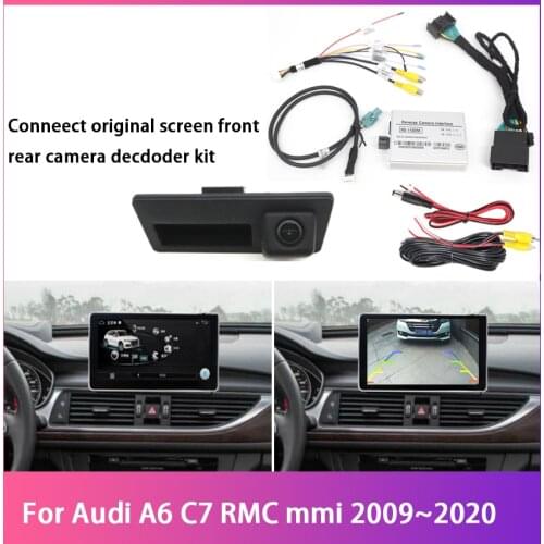 For Audi A6 C7 RMC mmi 2009~2020 CCD Full HD Reverse Camera Interface Decoder Rear View Camera Screen Update Driving Image