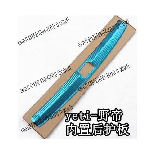 For Skoda Yeti 2014-2017 stainless steel Rear Bumper Protector Sill Trunk Rear guard Tread Plate Trim Car styling