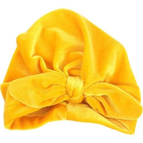 Baby Girls Bowknot Elastic Hollow Cap Cute Soft Solid Hair Accessories
